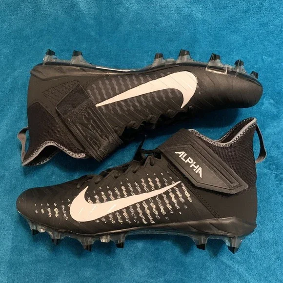 Nike Alpha Menace Pro 2 Mid Black Football Cleats Mens Size 15 New AQ3209-002 - Picture 3 of 7